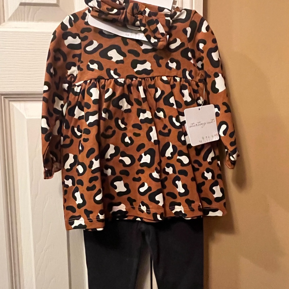 Dillards Starting Out Brand fall outfit with matching headband NWT 9M